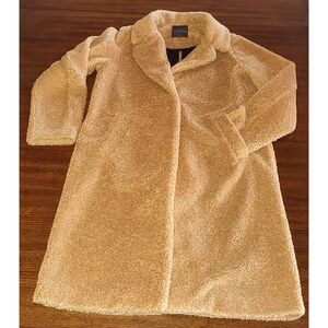 Women's Long Teddy Coat long length Women's Size Small The Limited